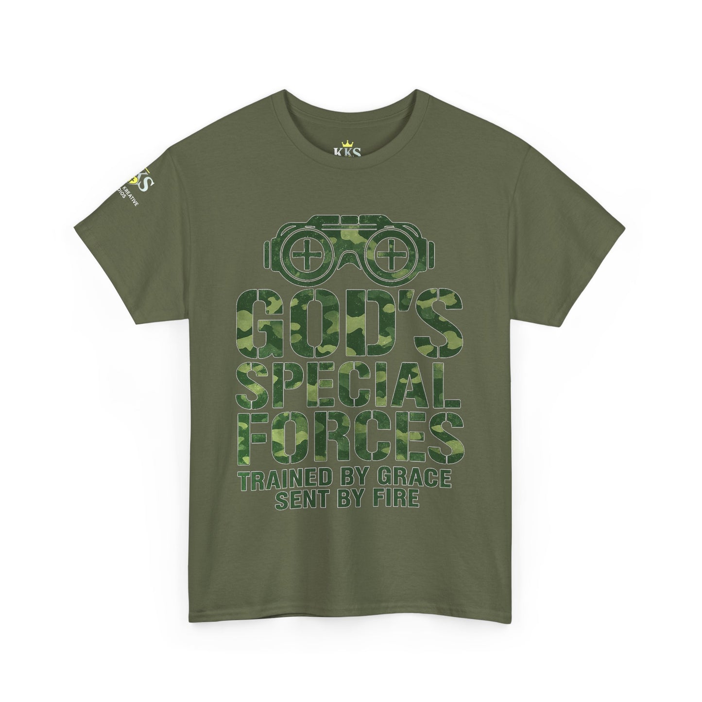 Faith-Inspired Heavy Cotton Tee, God’s Special Forces Tee, Inspirational T-Shirt, Christian Apparel, Casual Faith Wear