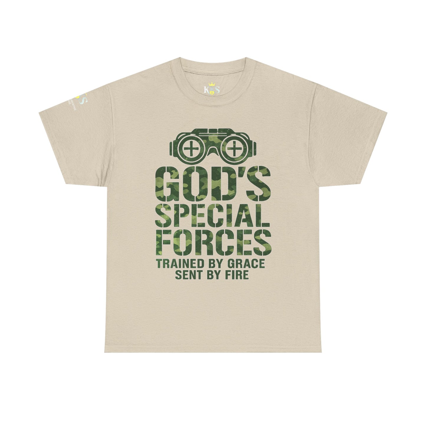 Faith-Inspired Heavy Cotton Tee, God’s Special Forces Tee, Inspirational T-Shirt, Christian Apparel, Casual Faith Wear