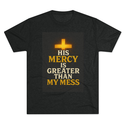 Faith-Inspired Tri-Blend Crew Tee, Christian Message Shirt, Inspirational Gift, Unisex Relaxed Fit Tee, Everyday Casual Wear